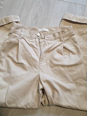 OAK + FORT Tan Pleated Chino Pants